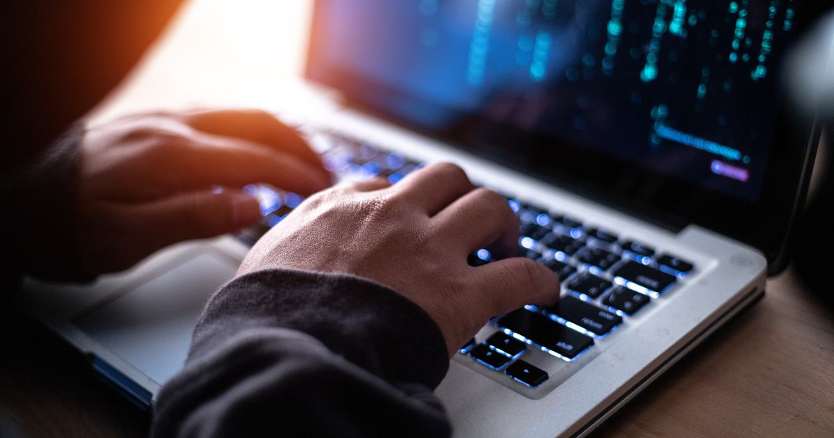 The above stock image is of a hacker.