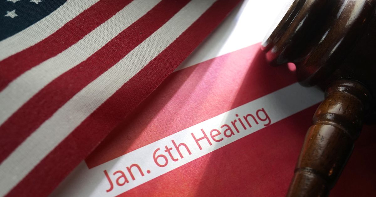 Concept art of January 6 hearings.