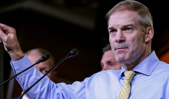 Rep. Jim Jordan (R-OH) speaks at a news conference on House Speaker Nancy Pelosi’s decision to reject two of Leader McCarthy’s selected members from serving on the committee investigating the Jan. 6th incursion on July 21, 2021, in Washington, D.C.