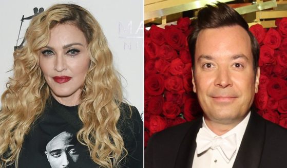 Singer Madonna, left, and TV host Jimmy Fallon, right, have both been named in a lawsuit regarding NFTs.