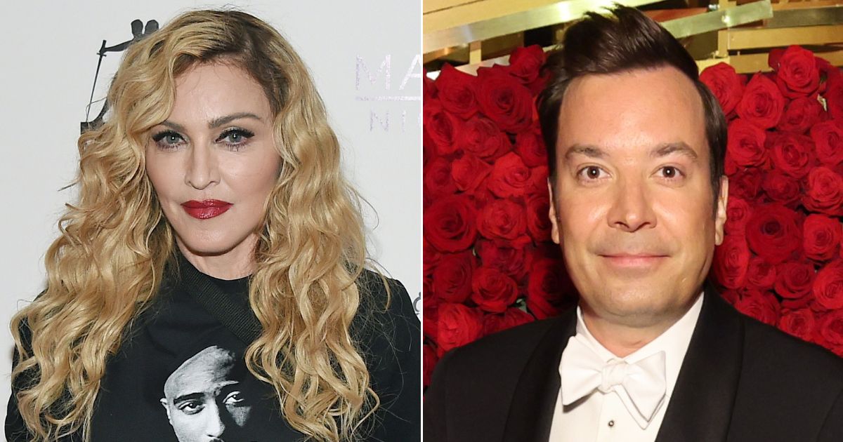 Singer Madonna, left, and TV host Jimmy Fallon, right, have both been named in a lawsuit regarding NFTs.