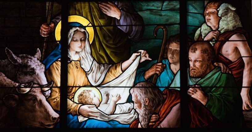 A depiction of the nativity is seen in the above stock image.