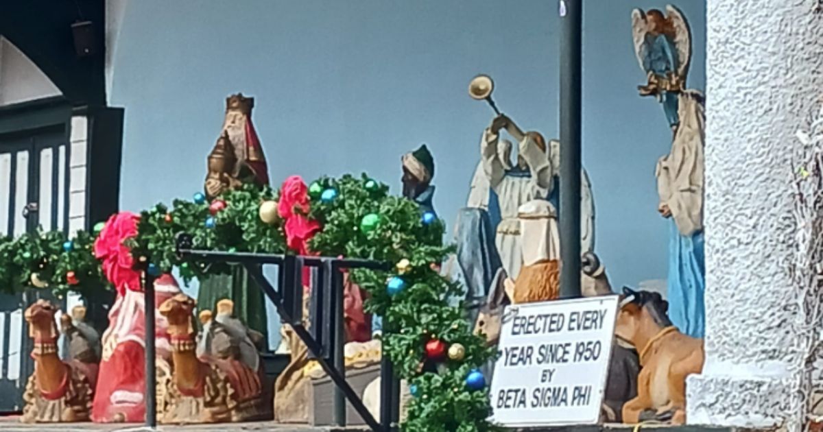 A nativity scene display in Eureka Springs, Arkansas.
