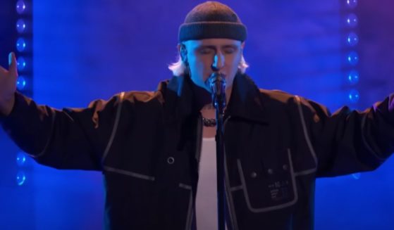 Contestant Bodie performs on "The Voice."