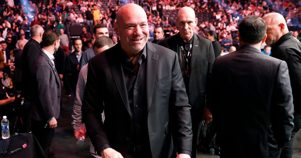 UFC President Dana White arrives during the UFC 282 event at T-Mobile Arena on Saturday in Las Vegas.