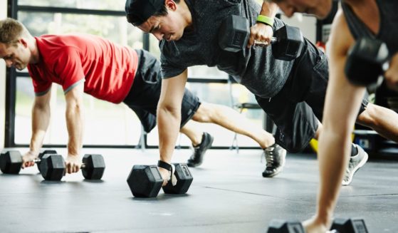 The above stock image is of people working out.