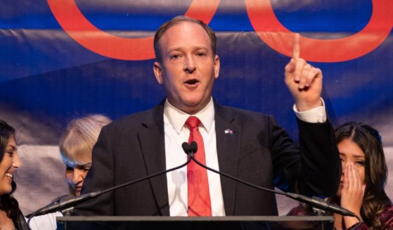 Congressman Lee Zeldin, Republican candidate for governor of New York, speaks onstage during his election watch party in New York City on Nov. 8.