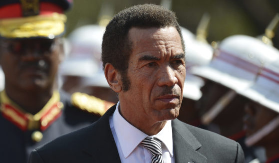 Ian Khama attends the swearing-in ceremony for his second and final term as president of Botswana at the National Assembly in Gaborone on Oct. 28 2014.