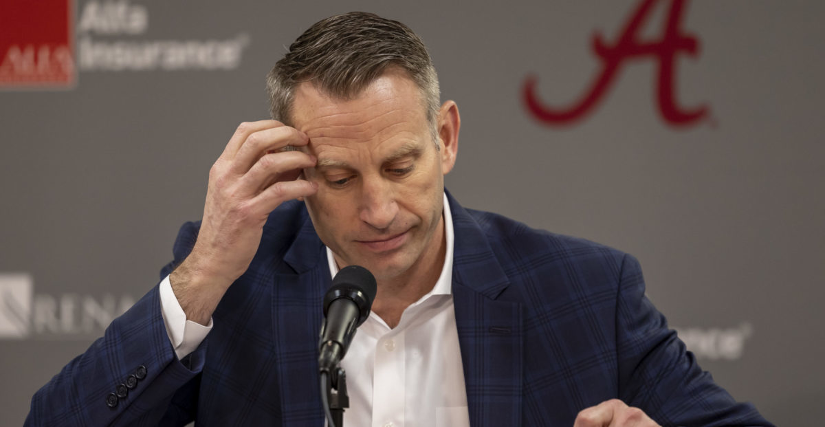 Alabama basketball head coach Nate Oats taking questions at his news conference