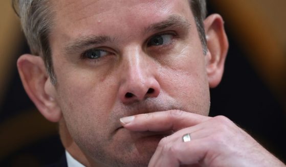Then-Rep. Adam Kinzinger listens to testimony during a hearing of the House Select Committee to Investigate Jan. 6 at the Cannon House Office Building in Washington, D.C., on July 21.