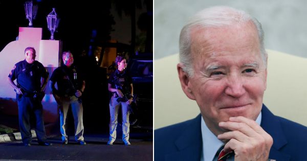 Despite the fact that the Department of Justice sent FBI agents to raid former President Donald Trump's Mar-a-Lago estate in August to retrieve classified document, left, the DOJ decided to use President Joe Biden's, right, personal lawyers to search for and gather classified documents at the president's residences, leaving the FBI out of the search.