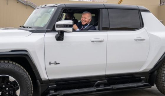 On Monday, President Joe Biden posted a tweet of himself in a Hummer EV Truck to promote electric vehicles.