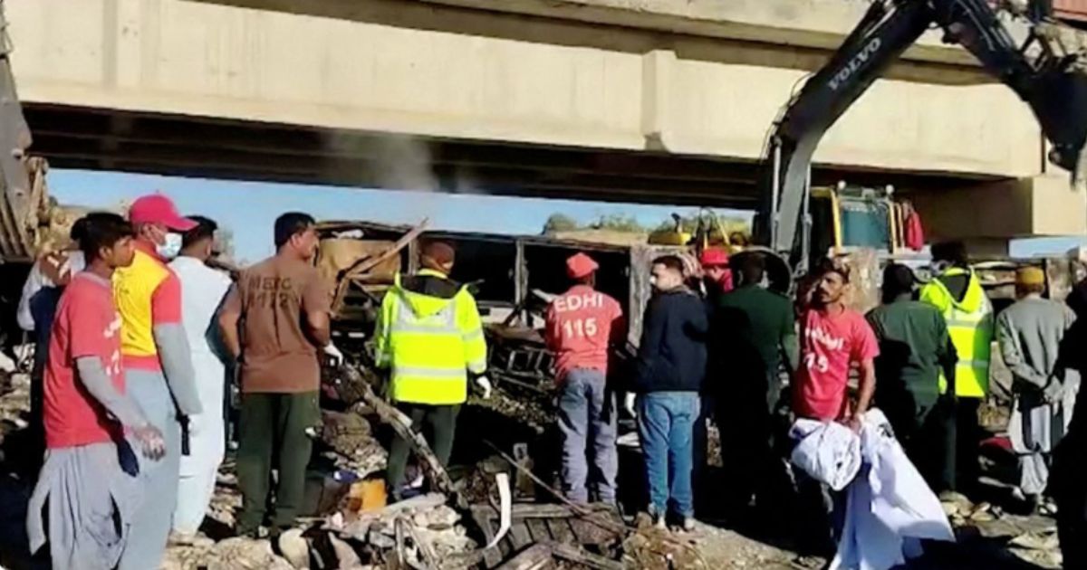 On Sunday, a bus crashed in southern Pakistan then caught fire, killing at least 40 people.