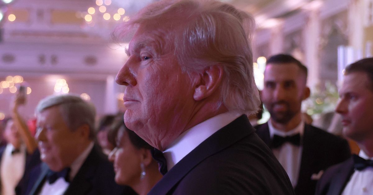 Former President Donald Trump arrives for an event at his Mar-a-Lago home on Dec. 31, 2022, in Palm Beach, Florida.