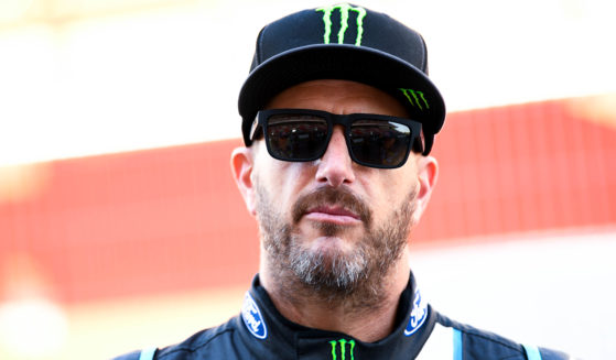 Motorsports legend Ken Block, seen in a 2017 file photo, was killed Monday in a snowmobile accident.