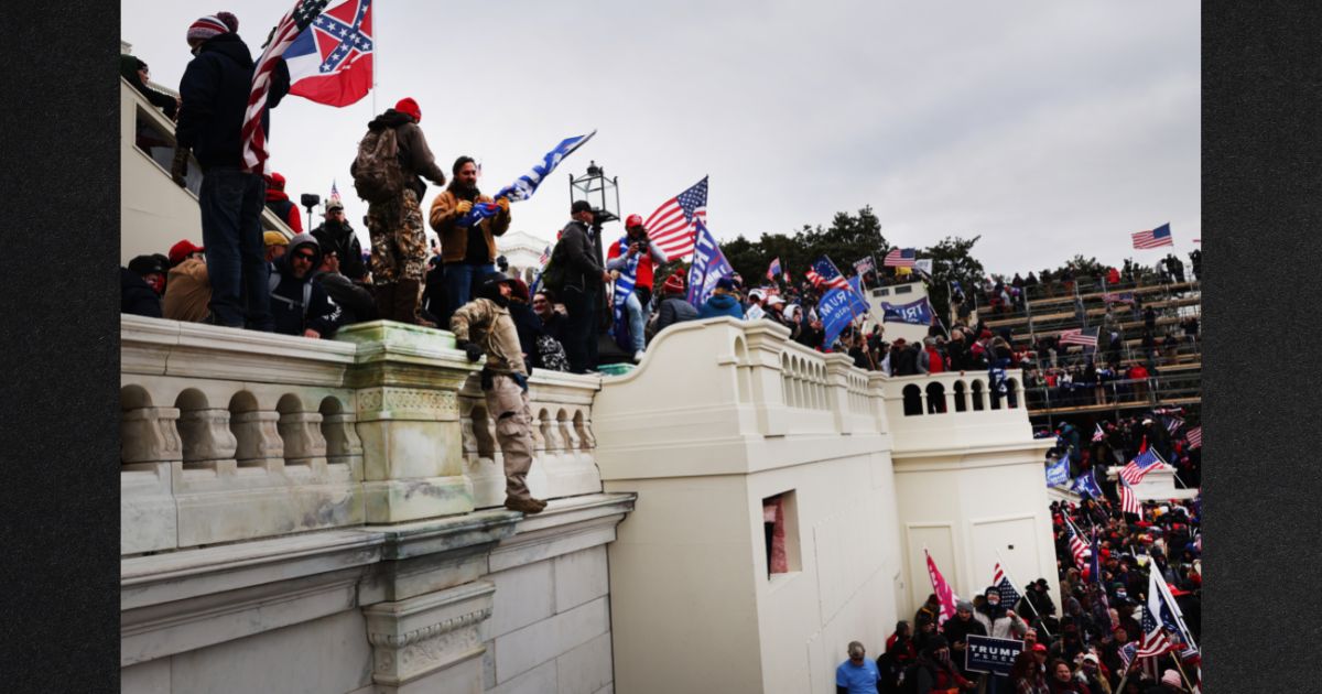 Protesters storm the United States Capitol building on Jan. 6, 2021, in Washington, DC.