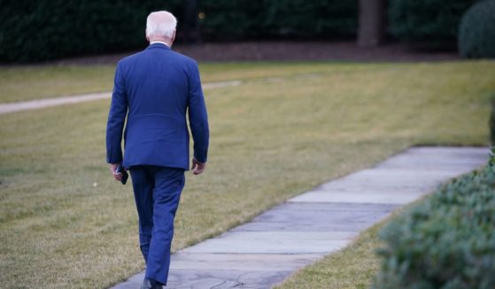 President Joe Biden walks to the White House on Wednesday in Washington, D.C.