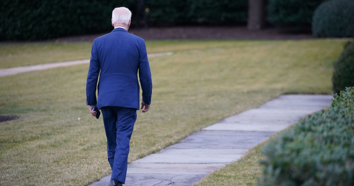 President Joe Biden walks to the White House on Wednesday in Washington, D.C.