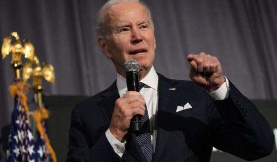 President Joe Biden delivers remarks at the National Action Network's Martin Luther King Jr. Day breakfast at the Mayflower Hotel in Washington, D.C., on Monday.