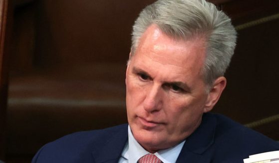 U.S House Minority Leader Kevin McCarthy sits on the House floor of the Capitol during the voting for speaker of the House on Tuesday.