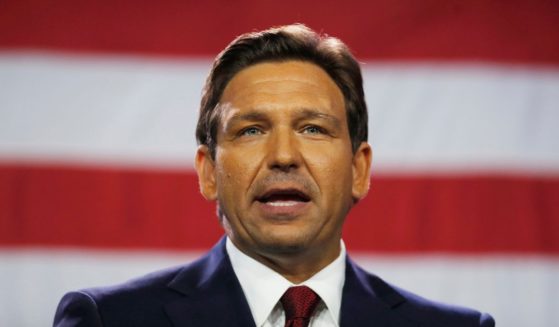 Florida Gov. Ron DeSantis gives a victory speech after defeating Democratic gubernatorial candidate Rep. Charlie Crist during his election night watch party at the Tampa Convention Center in Tampa, Florida, on Nov. 8.