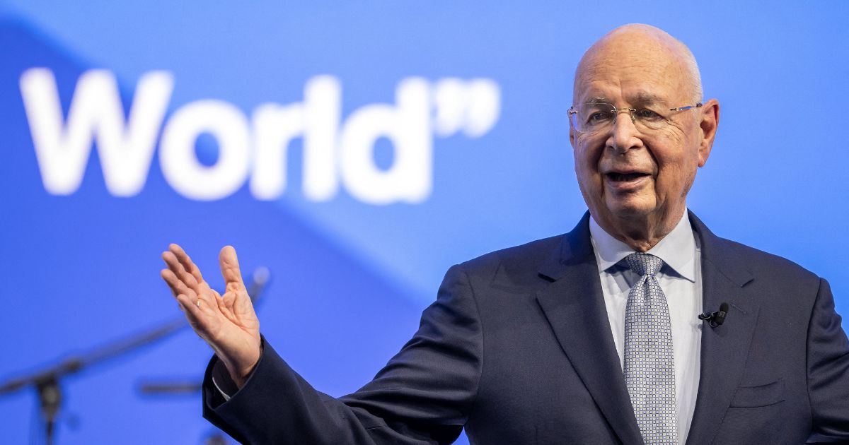 World Economic Forum founder Klaus Schwab delivers a speech during the Crystal Awards ceremony at the WEF's annual meeting in Davos, Switzerland, on Monday.