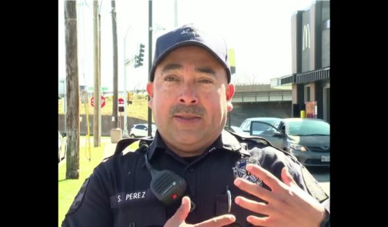 Officer Sergio Perez of the Dallas Police Department performed CPR on a 1-year-old boy on Jan. 10.