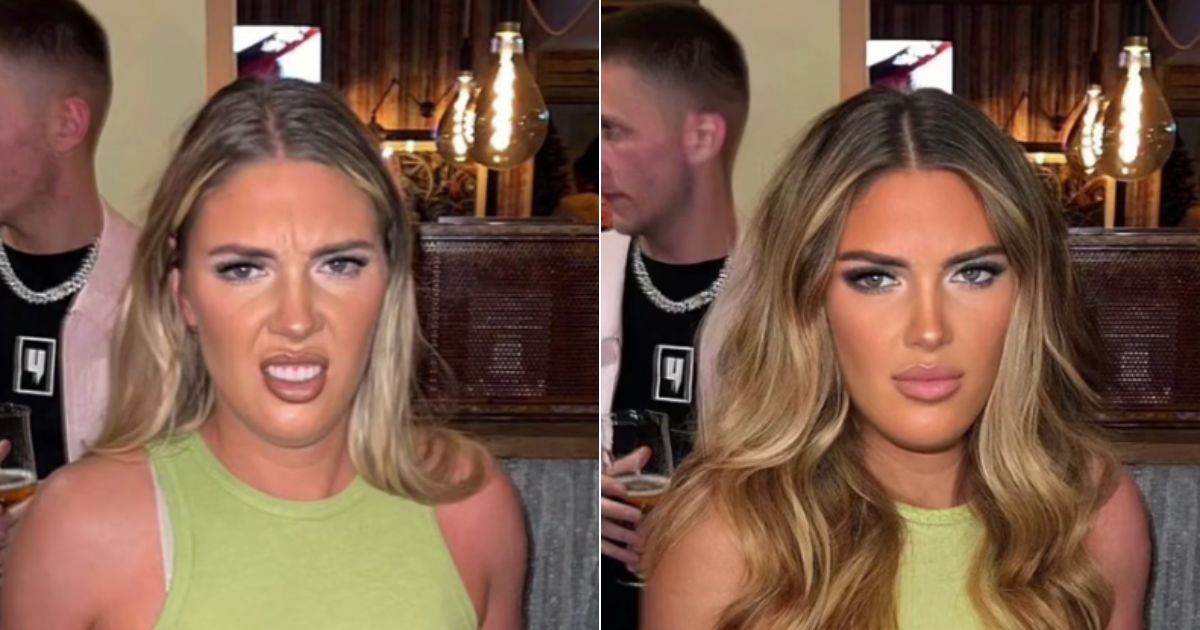 Holly Cockerill uploaded a video onto TikTok to show how editing can completely change a regular image, left, to a fake image, right, on social media platforms.
