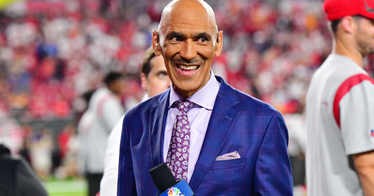 Tony Dungy looks on prior to a game between the Tampa Bay Buccaneers and the Dallas Cowboys at Raymond James Stadium on Sept. 9, 2021, in Tampa, Florida.