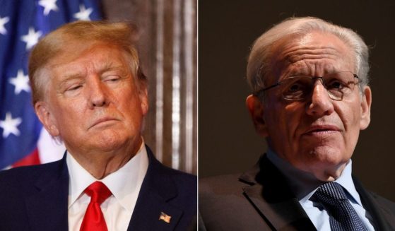 Former President Donald Trump, left, is suing Bob Woodword, right, for $50 million after Trump claims Woodward released audio tapes that were only to be used to help Woodward write his book "Rage."
