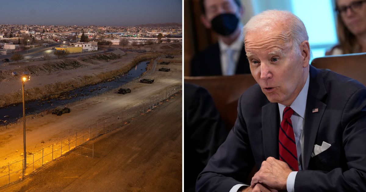 the U.S. border with Mexico and President Joe Biden