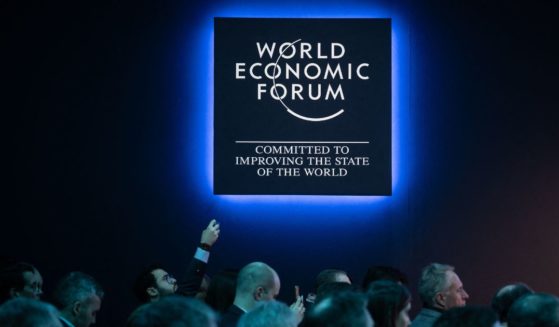 Participants are seen during a session of the World Economic Forum annual meeting in Davos on Jan. 17.