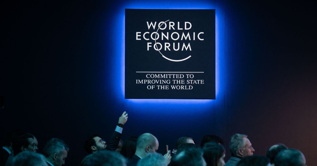 Participants are seen during a session of the World Economic Forum annual meeting in Davos on Jan. 17.