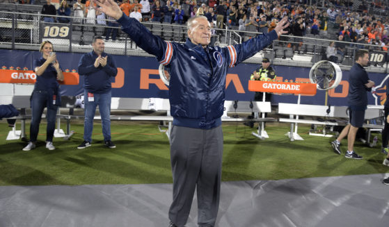 Apollo 7 astronaut Walter Cunningham, seen acknowledging the crowd before a football game in 2019, has died. Cunningham was the last surviving astronaut from the first successful crewed space mission in NASA's Apollo program.