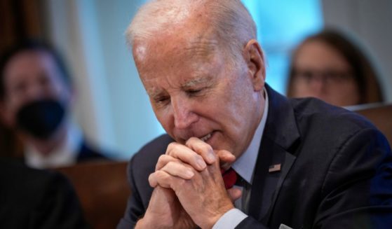 President Joe Biden speaks during a cabinet meeting in the Cabinet Room of the White House Thursday in Washington, D.C.