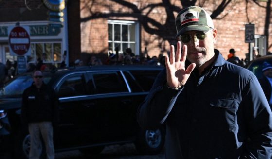 Hunter Biden, son of President Joe Biden, waves as he shops in Nantucket, Massachusetts, on Nov. 26, 2022.