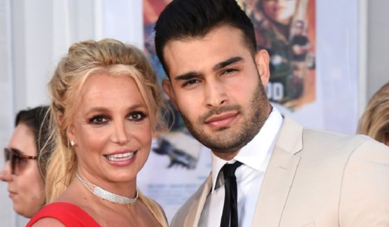 Pop star Britney Spears and her husband, Sam Asghari, are pictured in a 2019 file photo.