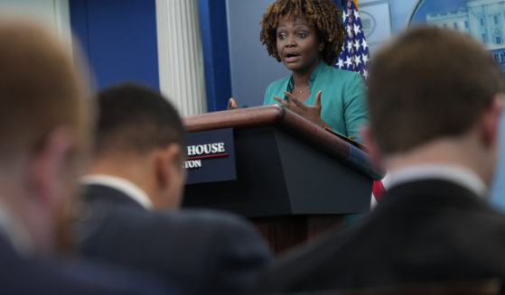 White House press secretary Karine Jean-Pierre speaks during Friday's briefing at the White House.