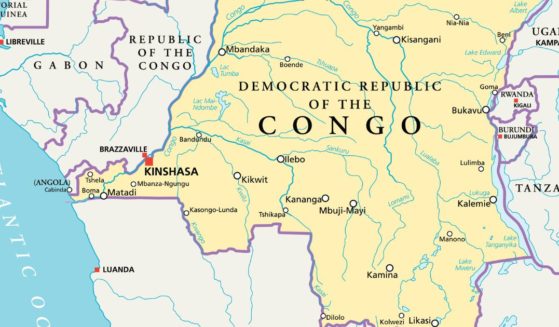 The above image is of a map of Congo.