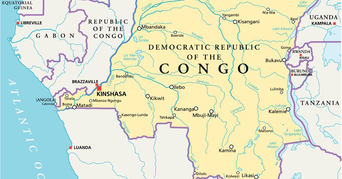 The above image is of a map of Congo.