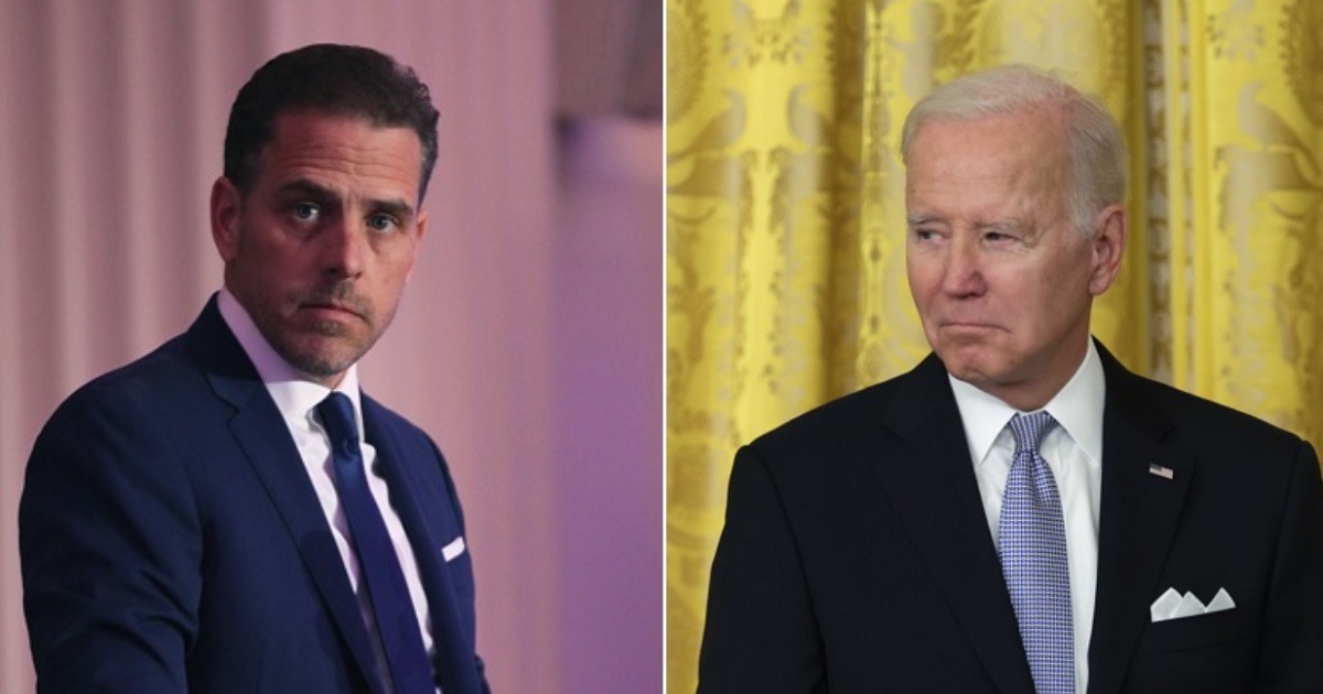 Hunter Biden, left, in a 2016 file photo; President Joe Biden, right, in a White House picture last week.