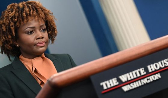 White House Press Secretary Karine Jean-Pierre speaks during the daily briefing in the James S Brady Press Briefing Room of the White House in Washington, D.C., Tuesday.