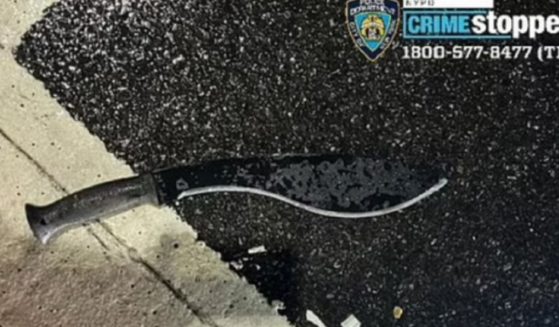 An image of the weapon used in Saturday night's attack on three New York City police officers.