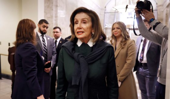 Former House Speaker Nancy Pelosi, pictured in a Jan. 4 file photo in a hall in the Capitol.