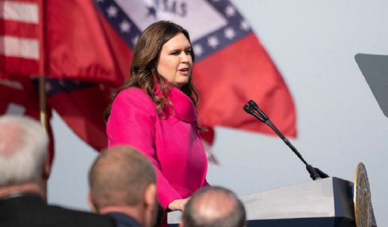Sarah Sanders, the former Trump White House press secretary who won election to the governor's office in Arkansas in November, delivers her inaugural address Tuesday.