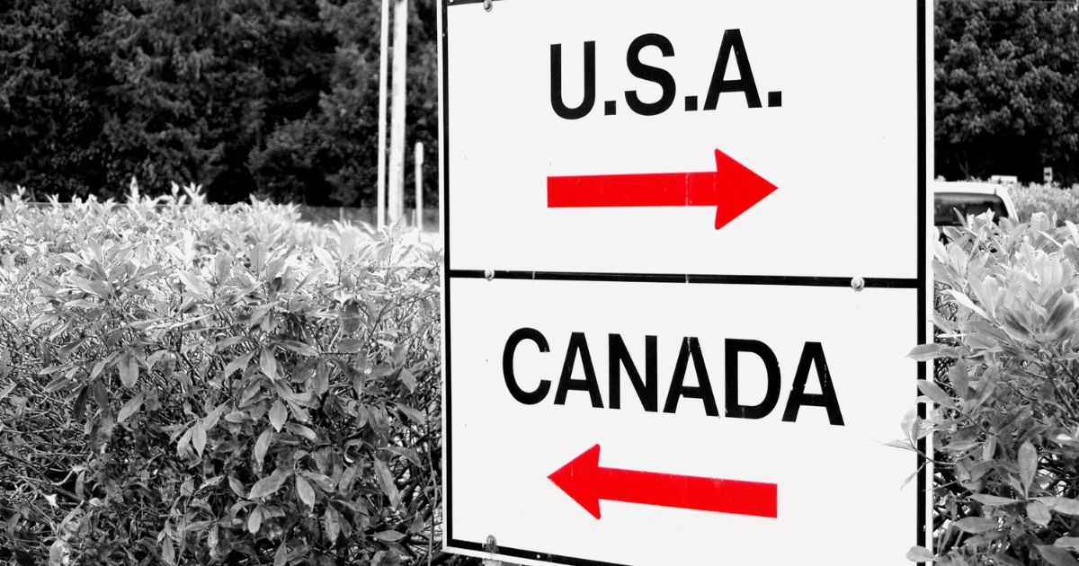 The above image is of a U.S. and Canada sign.