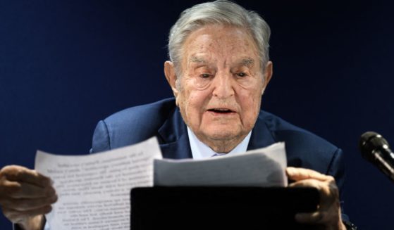 Hungarian-born U.S. investor and philanthropist George Soros addresses the assembly on the sidelines of the World Economic Forum (WEF) annual meeting in Davos on May 24, 2022.