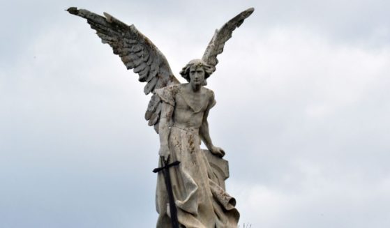 The above image is of a St. Michael statue.