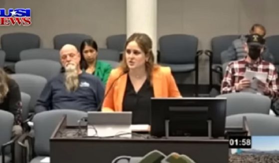 Rebecca Philips, 17, speaks before the Santee, California, city council last week.