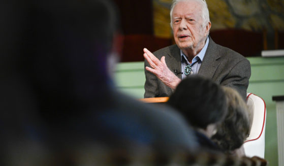 Former President Jimmy Carter teaches Sunday school at Maranatha Baptist Church, in Plains, Georgia, on Nov. 3, 2019.